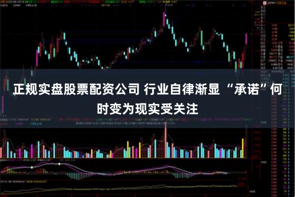 正规实盘股票配资公司 行业自律渐显 “承诺”何时变为现实受关注